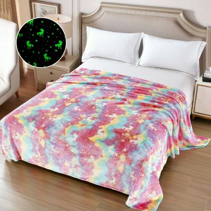 Светещо в тъмното одеяло, 200x230см.,100% полиестер