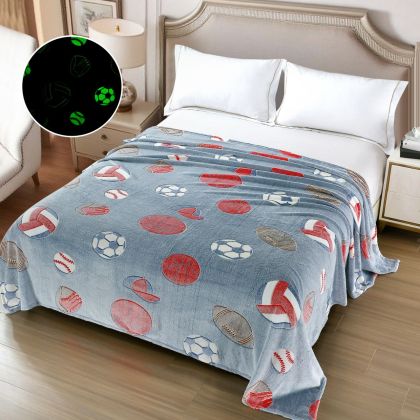 Светещо в тъмното одеяло, 200x230см.,100% полиестер