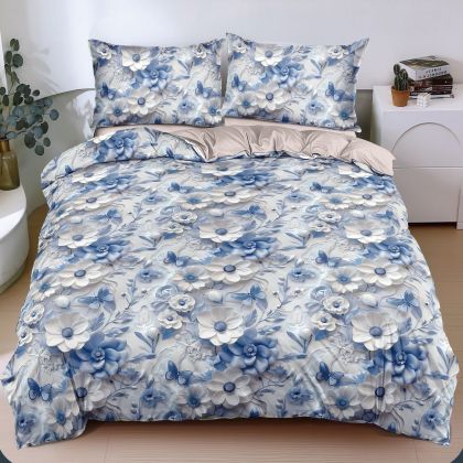 Спален комплект от 4 части , поликотън, двоен размер