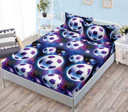 Чаршаф с ластик + 2 бр. калъфки ,100% памук от 3 части 