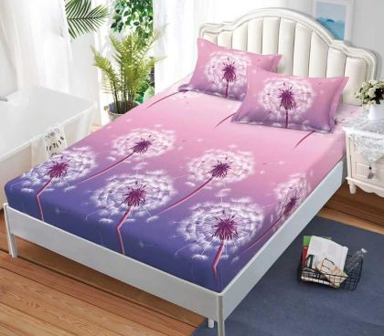 Чаршаф с ластик 160×200 см + 2 калъфки за възглавници – Поликотън