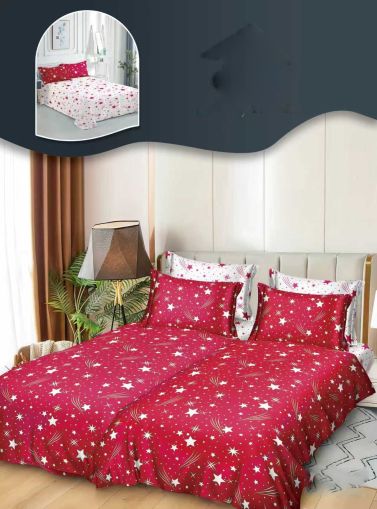 Комплект спално бельо с два отделни плика за завивка,7 части,100% поликотън