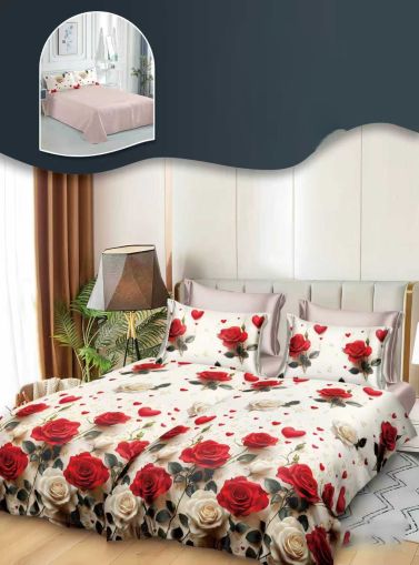 Комплект спално бельо с два отделни плика за завивка,7 части,100% поликотън