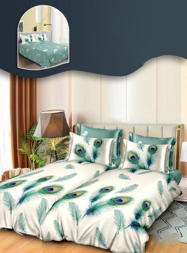 Комплект спално бельо с два отделни плика за завивка,7 части,100% поликотън