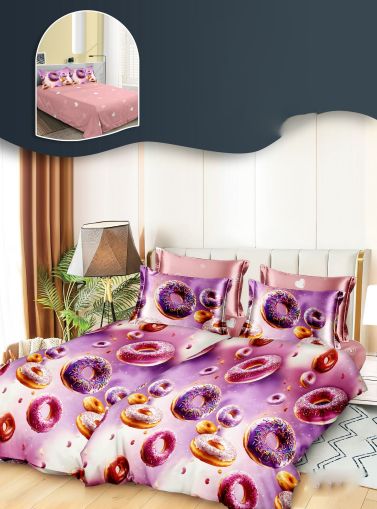 Комплект спално бельо с два отделни плика за завивка,7 части,100% поликотън