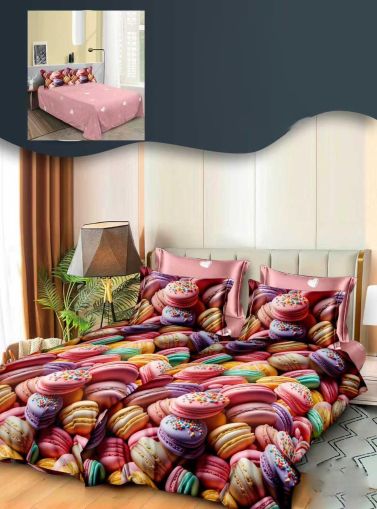 Комплект спално бельо с два отделни плика за завивка,7 части,100% поликотън