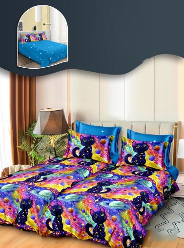 Комплект спално бельо с два отделни плика за завивка,7 части,100% поликотън