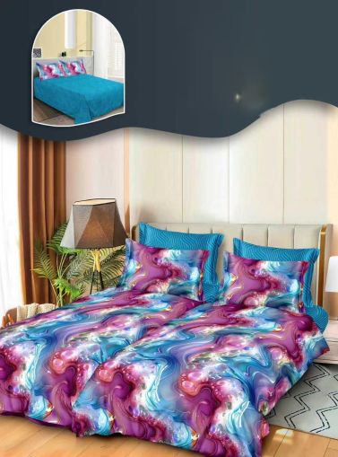 Комплект спално бельо с два отделни плика за завивка,7 части,100% поликотън