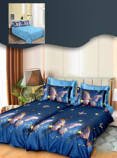 Комплект спално бельо с два отделни плика за завивка,7 части,100% поликотън