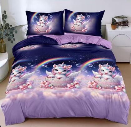 Спален комплект от 4 части , поликотън, двоен размер