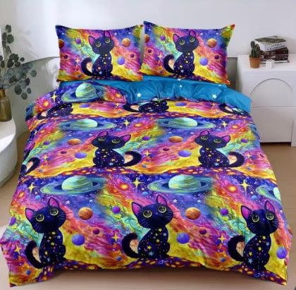 Спален комплект от 4 части , поликотън, двоен размер