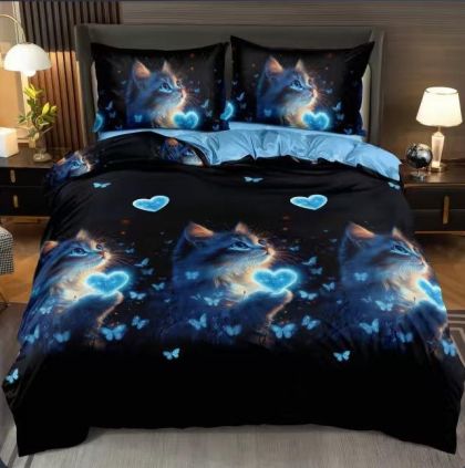 Спален комплект от 4 части , поликотън, двоен размер