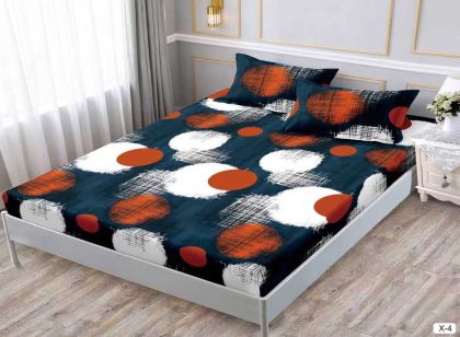 Чаршаф с ластик 160x200см + 2 калъфки за възглавници ,100% памук