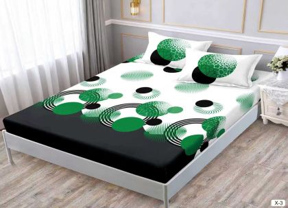 Чаршаф с ластик 160x200см + 2 калъфки за възглавници ,100% памук