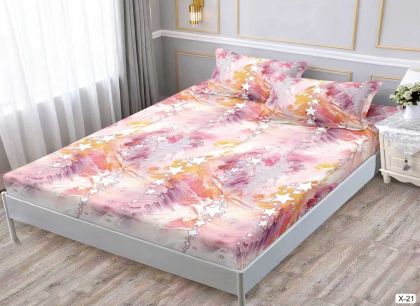 Чаршаф с ластик 160x200см + 2 калъфки за възглавници ,100% памук