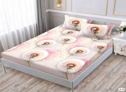 Чаршаф с ластик 160x200см + 2 калъфки за възглавници ,100% памук