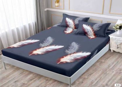 Чаршаф с ластик 160x200см + 2 калъфки за възглавници ,100% памук