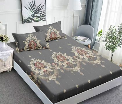 Чаршаф с ластик + 2 бр. калъфки ,100% памук от 3 части 