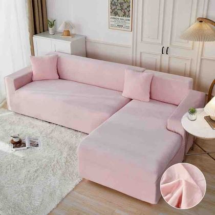 Kалъф за ъглов диван от кадифе + подарък 2бр.калъфки за възглавници