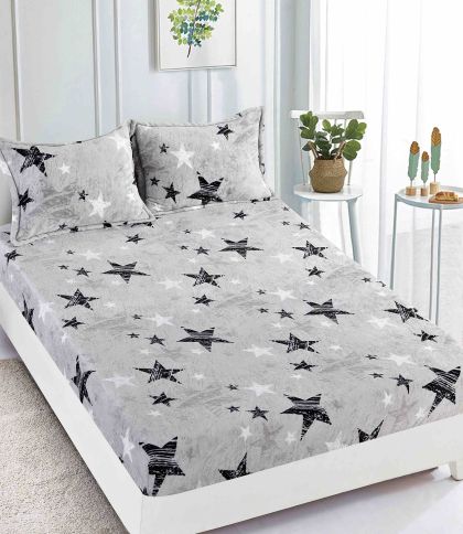 Плюшен чаршаф с ластик+2бр. калъфки за възглавница,Cocolino 100% полиестер