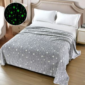 Светещо в тъмното одеяло, 200x230см.,100% полиестер
