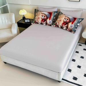 5 D Коледен комплект с ластик 180х200см ,100% памук , 6 части 