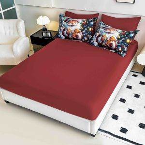 5 D Коледен комплект с ластик 180х200см ,100% памук , 6 части 