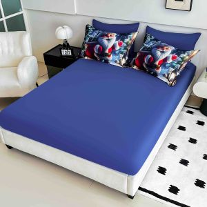 5 D Коледен комплект с ластик 180х200см ,100% памук , 6 части 