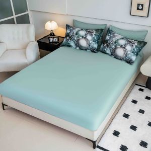 5 D Коледен комплект с ластик 180х200см ,100% памук , 6 части 