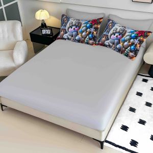 5 D Коледен комплект с ластик 180х200см ,100% памук , 6 части 