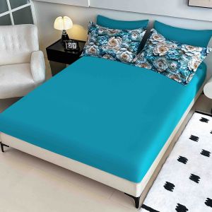 5 D Спален комплект от 100% памук с чаршаф с ластик,6 части