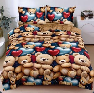 Спален комплект от 4 части , поликотън, двоен размер