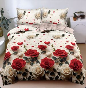 Спален комплект от 4 части , поликотън, двоен размер