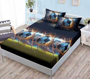 Чаршаф с ластик + 2 бр. калъфки ,100% памук от 3 части 