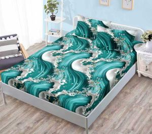 Чаршаф с ластик + 2 бр. калъфки ,100% памук от 3 части 