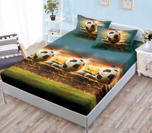 Чаршаф с ластик + 2 бр. калъфки ,100% памук от 3 части 