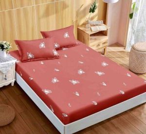 Чаршаф с ластик + 2 бр. калъфки ,100% памук от 3 части 