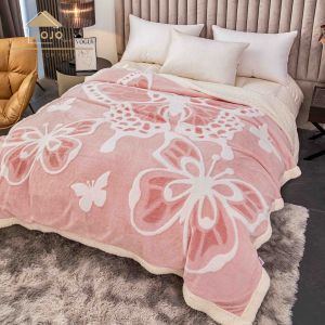 Мека плюшена завивка/одеяло  с пеперуди,200х230см.,100% полиестер