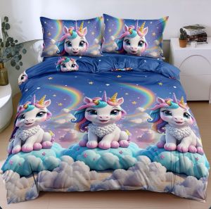 Спален комплект от 4 части , поликотън, двоен размер