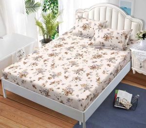 Чаршаф с ластик 160×200 см + 2 калъфки за възглавници – Поликотън