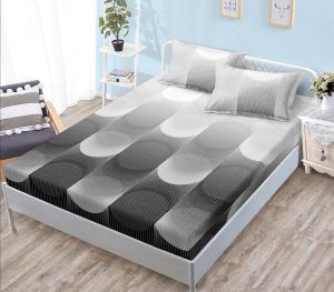 Чаршаф с ластик 160×200 см + 2 калъфки за възглавници – Поликотън