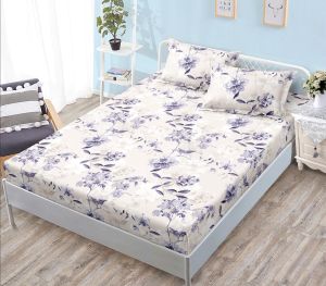 Чаршаф с ластик 160×200 см + 2 калъфки за възглавници – Поликотън