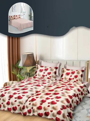 Комплект спално бельо с два отделни плика за завивка,7 части,100% поликотън