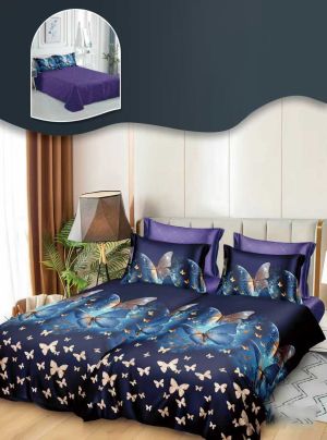 Комплект спално бельо с два отделни плика за завивка,7 части,100% поликотън