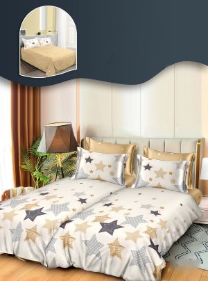 Комплект спално бельо с два отделни плика за завивка,7 части,100% поликотън