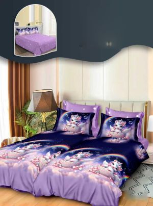 Комплект спално бельо с два отделни плика за завивка,7 части,100% поликотън