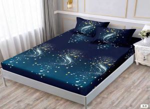 Чаршаф с ластик 160x200см + 2 калъфки за възглавници ,100% памук