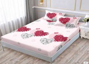 Чаршаф с ластик 160x200см + 2 калъфки за възглавници ,100% памук