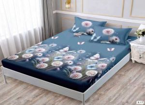 Чаршаф с ластик 160x200см + 2 калъфки за възглавници ,100% памук