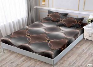 Чаршаф с ластик 160x200см + 2 калъфки за възглавници ,100% памук